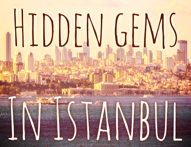 faded istanbul skyline with 'hidden gems in istanbul' text