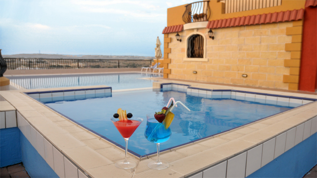 Rooftop Swimming Pool at Soreda Hotel - Malta